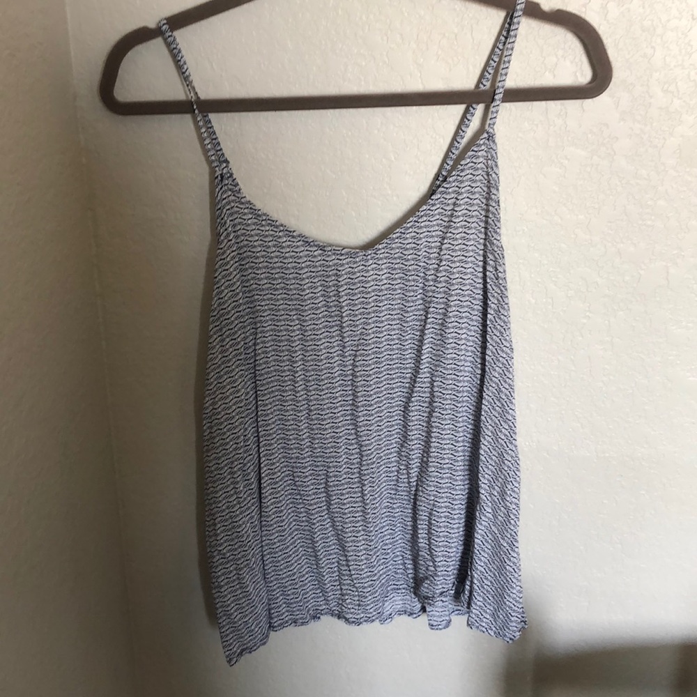 Blue and white tank top